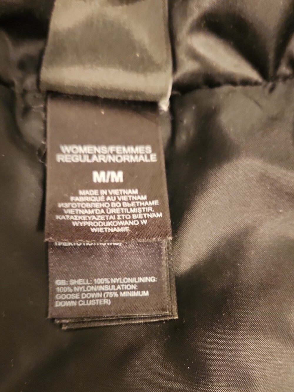 The North Face Women's Black Diamond-Quilt Puffer Vest with Pink Ribbon - Picture 3 of 4